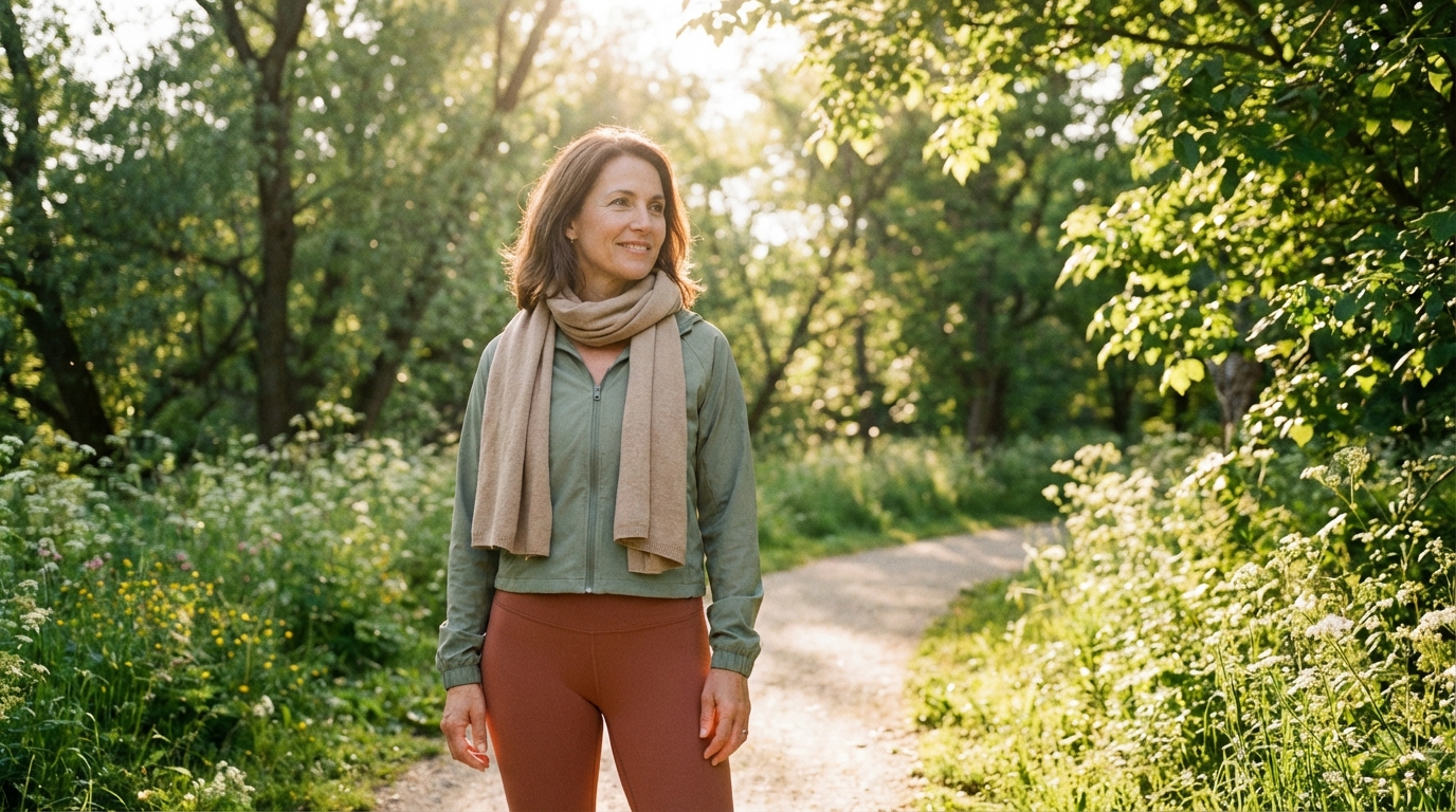 Woman thinking about health